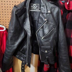 Shaf 1980s leather jacket